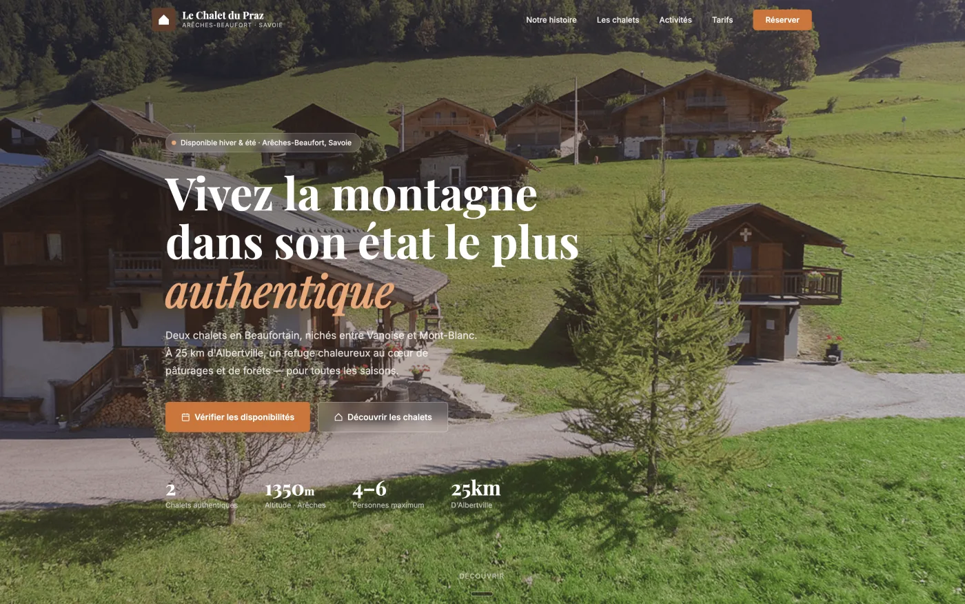 Chalet de Montagne — Construction bois — Site web créé par Kliik Agency pour les professionnels de l'habitat